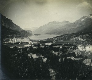 Switzerland Engadin Lake Sils Maloja Palace Old amateur snapshot Photo 1900