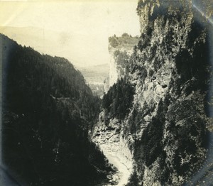 Switzerland Grisons? Mountain stream Old amateur snapshot Photo 1900 #1