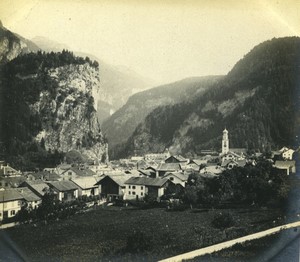 Switzerland Grisons? Village Church Old amateur snapshot Photo 1900