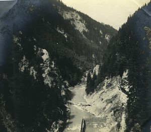 Switzerland Grisons? Mountain stream Old amateur snapshot Photo 1900 #2