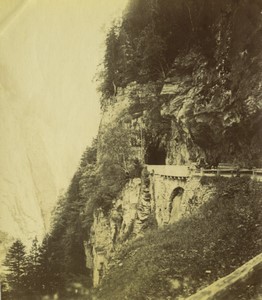 Switzerland Grisons Viamala Trou-Perdu Tunnel Old amateur snapshot Photo 1900