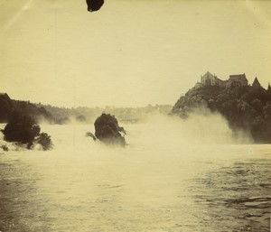 Switzerland near Schaffhausen Schaffouse Rhine Falls Old Photo 1900 #1