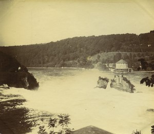 Switzerland near Schaffhausen Schaffouse Rhine Falls Old Photo 1900 #2