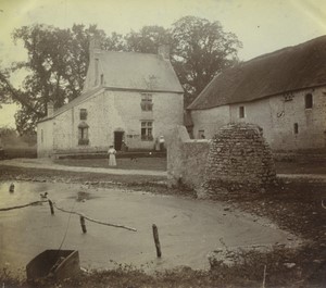 France Normandy countryside Calvados? Farmhouse old amateur photo 1900