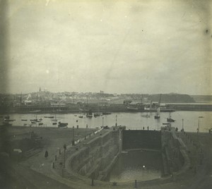 France Granville harbour dry dock old amateur photo 1900