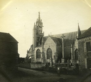 France Brittany Les Iffs Église Saint-Ouen Church old amateur Photo 1900