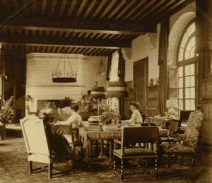 Switzerland Vaud Chardonne Mont Pelerin Palace Hotel interior? Old Photo 1900
