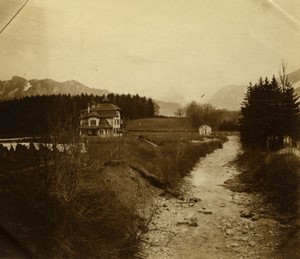 Switzerland House in Countryside near Lake Geneva? Old Photo 1900