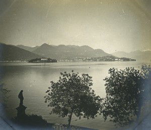 Italy Lake Lago Maggiore Isola Madre from Isola Bella? Old Photo 1900