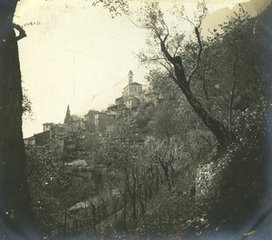 Italy Alps Gandria? Church near Lake Lugano or Como? Old Photo 1900