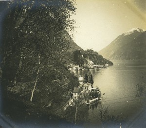 Italy Lago di Lugano San Mamete Village Old Photo 1900 #2