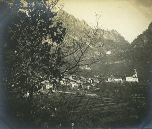 Italy Lago di Lugano Oria Village general view Old Photo 1900 #2