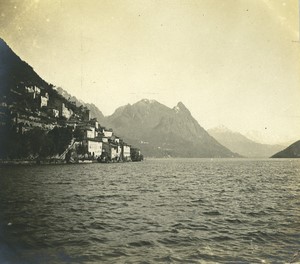 Italy Lago di Lugano Oria Village general view Old Photo 1900 #4