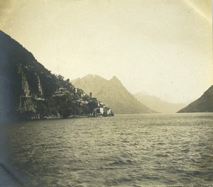 Italy Lago di Lugano? Village Old Photo 1900