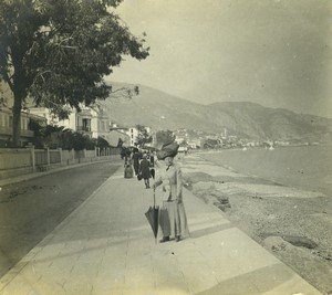 France French Riviera Menton promenade Old Photo 1900