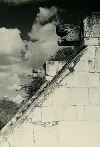 Mexico Yucatan Chichen Itza Maya Ruins old photo La Nacional 1960 #5