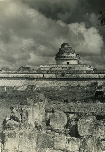 Mexico Yucatan Chichen Itza Maya Ruins old photo La Nacional 1960 #6