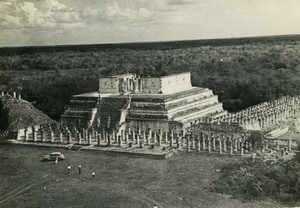 Mexico Yucatan Chichen Itza Maya Ruins old photo La Nacional 1960 #10