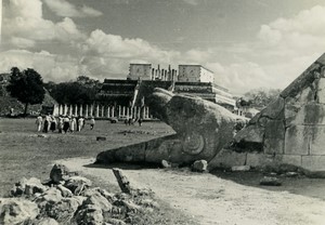 Mexico Yucatan Chichen Itza Maya Ruins old photo La Nacional 1960 #11