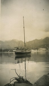France Tahiti Papeete Harbor Boat old photo Bowers 1938
