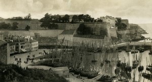 France Belle Ile en Mer the Palace & the Harbour Boats old photo 1940