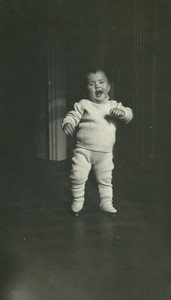 France Baby Toddler Standing Dancing? old photo 1933