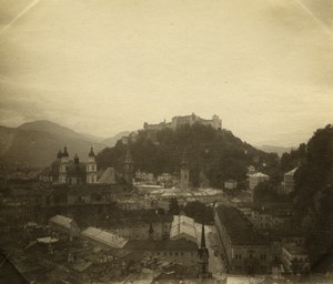Austria Salzburg Hohensalzburg Fortress Old Photo 1900 #1