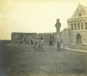 Scotland Iona Abbey high cross old Photo 1900 #1