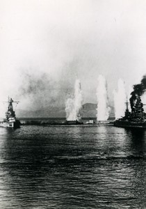 French Naval Disaster Mers el Kebir WWII Provence & Strasbourg Old Photo 1940