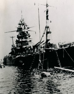 French Naval Disaster Mers el Kebir WWII The Dunkerque Old Photo 1940 #2