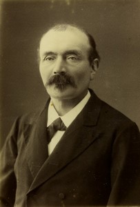 France Paris Man Portrait Moustache Old Cabinet Card Photo Couturier 1900