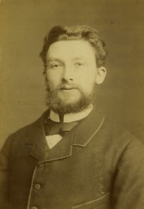 France Valenciennes Man Portrait Beard Old Cabinet Card Photo Carette 1880