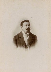 France Saint Mihiel Man Moustache Old Cabinet Card Photo Charpin Levy 1900
