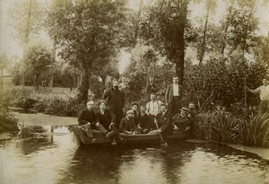 France Calais la Gaule Calaisienne Group Fishing Old Photo 1900 #1
