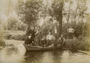 France Calais la Gaule Calaisienne Group Fishing Old Photo 1900 #2