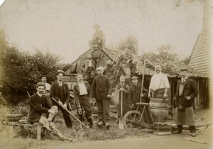 France Flandres Campagne Agriculture la recolte paysanne Ancienne Photo 1900