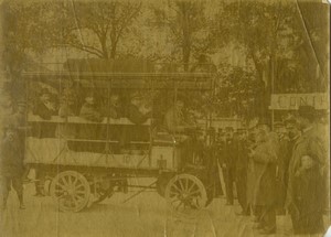 France Bus Autobus a vapeur? Transports en commun Ancienne Photo 1890
