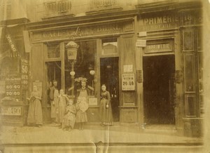 France Paris? Un commerce Café Bar Biere Imprimerie Dubreuil Ancienne Photo 1890