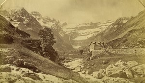 France Pyrenees Cirque de Gavarnie Mountains Old Photo 1890