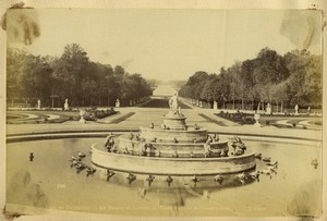 France Versailles Castle Bassin de Latone Fountain Old Photo 1890