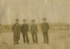 France Port de Dunkerque 4 Hommes Josse ??? Beudaert Melis Ancienne Photo 1900