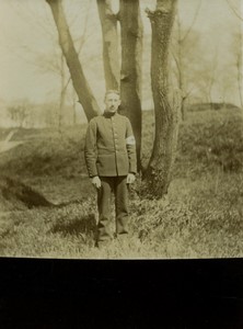 France Maubeuge Soldier Guilmant Photo taken on day of solar eclipse April 1912
