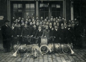 France Children Group Musician Music Instruments Drums Horn Old Photo 1910
