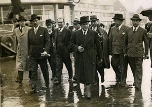 France Mr Daladier & Bonnet leaves for London Old Photo 1930