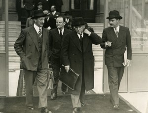 France Georges Bonnet, Edouard Daladier and Guy Lachambre  Old Photo 1938