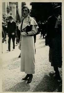 France Paris French Fashion at the Races Old Photo 1930