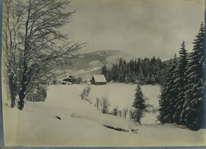 France WWI Jura? paysage hivernal ancienne photo 1914-1918 #2