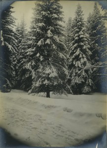 France WWI Jura? paysage hivernal ancienne photo 1914-1918 #5