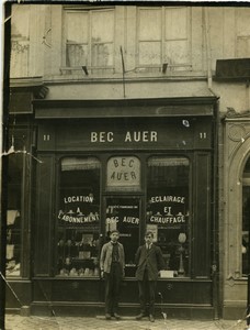 France Magasin Bec Auer Eclairage et Chauffage ancienne photo 1920