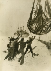 USA expedition Byrd Ravitaillement à la Baie des Baleines SS Yancey  ancienne photo 1947